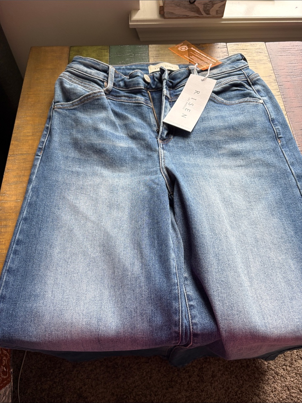 Risen High-Rise Women’s Light Blue Stretch Jeans
